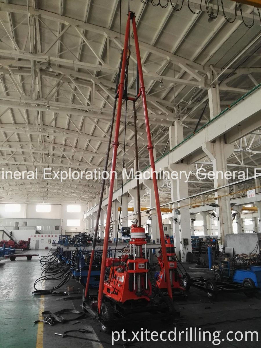 Gyq 200a Exploration Drilling Rig Soil Investigation Drilling Machine Hydraulic Chuck Light Weight 3